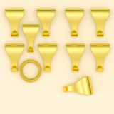10 x Picture Rail Hooks with 3m Wire – No Drill Picture Hanging System – Chrome, Brass or Antique Bronze Finish