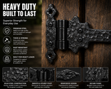 Spear Hinges Black Ironmongery – Antique Hinges - Heavy Duty Decorative Door and Gate Hinges (152mm, 225mm, 300mm)