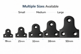 Black Plated Mirror Plates – Picture Hanging Plates 19mm 25mm 32mm 38mm 50mm Frame & Mirror Fixing Brackets