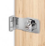 Hasp & Staple Locking Polished Chrome – 75mm & 115mm Heavy Duty Security Latch for Shed, Gate, Door, Cupboard