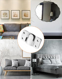 Stainless Steel Flush Mount Headboard Hanging wall interlocking Brackets 4 Pairs