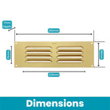 Gold Aluminium Louvre Air Vent Cover – Adjustable Ventilation Grille with Flyscreen – Sizes 9"x3", 9"x6"