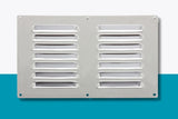 Satin Aluminium Louvre Air Vent Cover – Adjustable Ventilation Grille with Flyscreen – Sizes 9"x3", 9"x6", 9"x9"