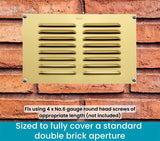 Gold Aluminium Louvre Air Vent Cover – Adjustable Ventilation Grille with Flyscreen – Sizes 9"x3", 9"x6"