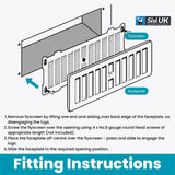 White Plastic Adjustable Air Vent Cover with Flyscreen – Hit & Miss Slide Mesh Grille for Ventilation – Sizes 9"x3", 9"x6", 9"x9"