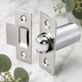 Adjustable Roller Catch – Chrome (Np) or Brass(EB) Finish – Cupboard, Cabinet & Door Latch with Strike Plate