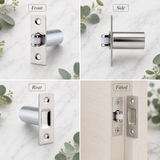 Adjustable Roller Catch – Chrome (Np) or Brass(EB) Finish – Cupboard, Cabinet & Door Latch with Strike Plate