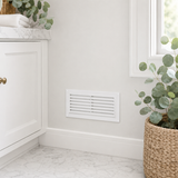 Air Vent White Plastic Louvre Cover – Adjustable Ventilation Grille with Flyscreen – Sizes 9"x3", 9"x6", 9"x9"