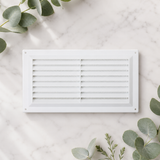 Air Vent White Plastic Louvre Cover – Adjustable Ventilation Grille with Flyscreen – Sizes 9"x3", 9"x6", 9"x9"