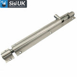Satin Aluminium Barrel Bolt – Straight & Necked – Sizes 38mm, 50mm, 75mm, 100mm, 150mm – Bathroom, Toilet & Shed Door Latches