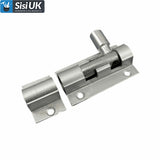 Satin Aluminium Barrel Bolt – Straight & Necked – Sizes 38mm, 50mm, 75mm, 100mm, 150mm – Bathroom, Toilet & Shed Door Latches
