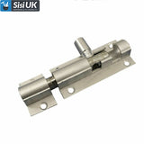 Satin Aluminium Barrel Bolt – Straight & Necked – Sizes 38mm, 50mm, 75mm, 100mm, 150mm – Bathroom, Toilet & Shed Door Latches