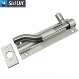 Satin Aluminium Barrel Bolt – Straight & Necked – Sizes 38mm, 50mm, 75mm, 100mm, 150mm – Bathroom, Toilet & Shed Door Latches