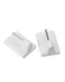Self-Adhesive Curtain Rod Hooks – No Drill Wall Brackets for Lightweight Poles – Damage-Free Fitting – Ideal for Rental Homes