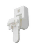 Swish Sologlyde Leverlock Curtain Track Bracket – White PVC Wall Fixing Support for Curtain Rails