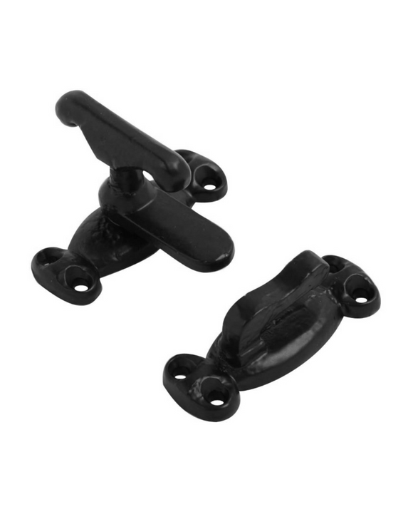 Turn Buckle Latch – Traditional Black Ironmongery Locking Catch for Gates, Sheds, Doors, and Cabinets