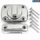 Bathroom Door Lock – Chrome or Brass Privacy Turn & Release Bolt – Toilet Twist Latch for WC/Bathroom Doors