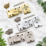 Indicator Bolt – Brass, Polished Chrome & Satin Chrome Privacy Door Lock for Bathroom, Toilet, Cubicle & Changing Room