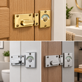 Indicator Bolt – Brass, Polished Chrome & Satin Chrome Privacy Door Lock for Bathroom, Toilet, Cubicle & Changing Room