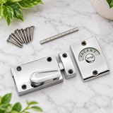 Indicator Bolt – Brass, Polished Chrome & Satin Chrome Privacy Door Lock for Bathroom, Toilet, Cubicle & Changing Room