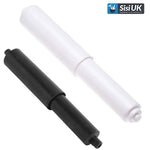 Toilet Roll Spindle White or Black Spring Loaded Tissue Paper Loo Holder Roller - Sisi UK Ltd