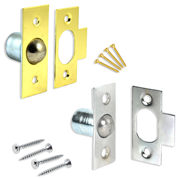 Bales Catch – 16mm & 19mm – Electro Brass (EB) or Nickel Plated (NP) Cabinet & Box Door Catch Latch