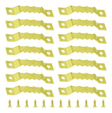 Sawtooth Canvas Picture Hangers (with screws) 45mm Brass- pack of 10 - Sisi UK Ltd