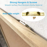 Sawtooth Canvas Picture Hangers (with screws) 45mm Brass- pack of 10 - Sisi UK Ltd