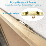 63mm Brass sawtooth picture hangers pack of 10 (with screws)