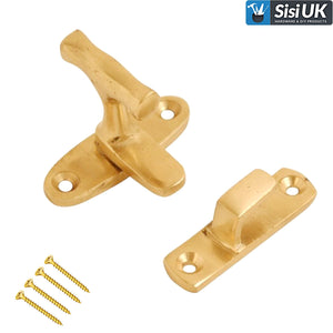 Showcase Fastener – 40mm Cabinet Display Lock Clip – Chrome or Brass Finish for Cupboards, Doors, and Showcases