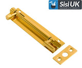 Polished Brass Slide Bolts – Straight & Necked – Sizes 38mm, 50mm, 75mm, 100mm, 150mm – Bathroom, Toilet & Shed Door Latches