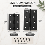 Butt Hinges – Heavy Duty Door and Cabinet Hinges (75mm and 100mm)