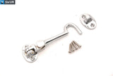 Polished Chrome Cabin Hooks – Heavy-Duty Door, Gate & Window Latches – Sizes 2" to 12" (50mm–300mm)