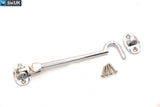 Polished Chrome Cabin Hooks – Heavy-Duty Door, Gate & Window Latches – Sizes 2" to 12" (50mm–300mm)