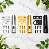 Door Bolt Flux Sliding Cabinet Bolt – 64mm Door & Cupboard Surface Latch/Lock – Polished Chrome, Polished Brass & Matt Black