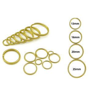 Brass Split Key Rings – Heavy-Duty Metal O-Ring Keychain Holder (13mm, 16mm, 20mm, 25mm, 32mm, 38mm) for Keys, Crafts & DIY Projects