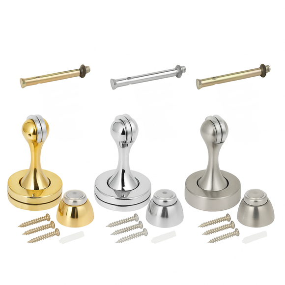 Magnetic Door Stoppers – Brass, Chrome & Stainless Steel – Wall & Floor Mounted Door Holder Stopper to Keep Doors Open
