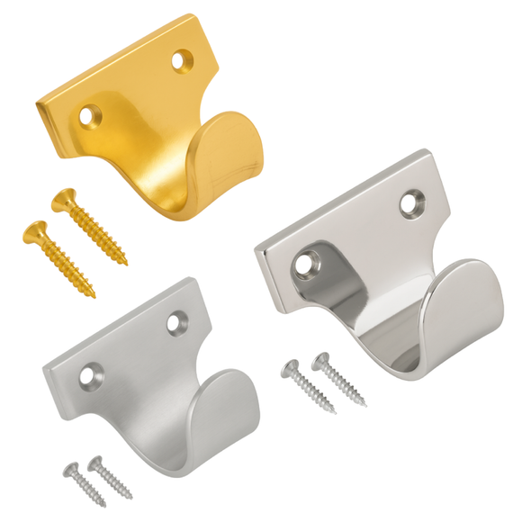 Sash Lift Handle – Brass, Chrome & Satin Chrome – Window Sash Pull for Lifting & Sliding Windows