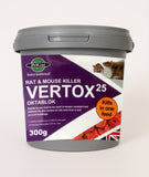 RAT POISON Single Feed Rat Mouse Mice Killer Poison Rodent Vertox Bait Blocks 300g