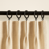 Curtain Rod Rings 28mm 32mm 37mm – Black, Grey, White, Dark Brown, Antique Bronze – Strong Plastic Curtain Rod Rings for Eyelet & Header Drapes