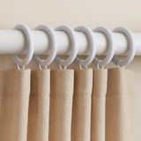 Curtain Rod Rings 28mm 32mm 37mm – Black, Grey, White, Dark Brown, Antique Bronze – Strong Plastic Curtain Rod Rings for Eyelet & Header Drapes