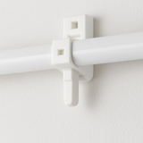 Swish Sologlyde Leverlock Curtain Track Bracket – White PVC Wall Fixing Support for Curtain Rails