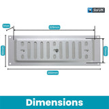 Aluminium Adjustable Air Vent – Silver Metal Hit & Miss Ventilation Cover for Openings 9"x3", 9"x6", 9"x9" – Double Brick Wall & Indoor Use