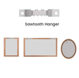 Sawtooth Canvas Chrome  Picture Hangers 45mm with Screws – Frame & Mirror Hanging Brackets for Wall Mounting
