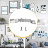Sawtooth Canvas Chrome  Picture Hangers 45mm with Screws – Frame & Mirror Hanging Brackets for Wall Mounting