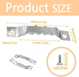 Sawtooth Canvas Chrome  Picture Hangers 45mm with Screws – Frame & Mirror Hanging Brackets for Wall Mounting