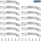 Sawtooth Canvas Chrome  Picture Hangers 45mm with Screws – Frame & Mirror Hanging Brackets for Wall Mounting
