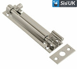 Polished Chrome Slide Bolts – Straight & Necked – Sizes 38mm, 50mm, 75mm, 100mm, 150mm – Bathroom, Toilet & Shed Door Latches