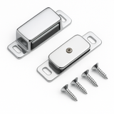 Heavy Duty Magnetic Catch – 6kg Hold – Brass, Chrome, Black, or Antique Bronze Cabinet & Cupboard Door Latch