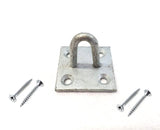 Washing Line Parts – Galvanised Cleat, Plate Hook, Wheel Hooked Pulley & Staple Eye Set for Outdoor Clotheslines